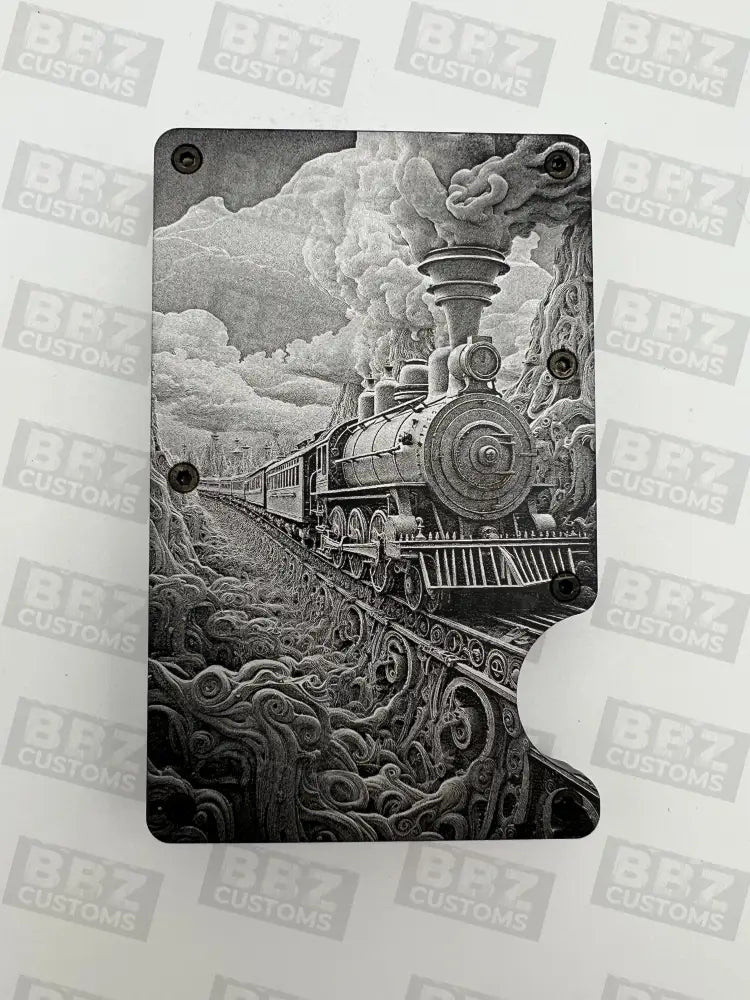 Metal Wallet With Money Clip (Steam Engine)