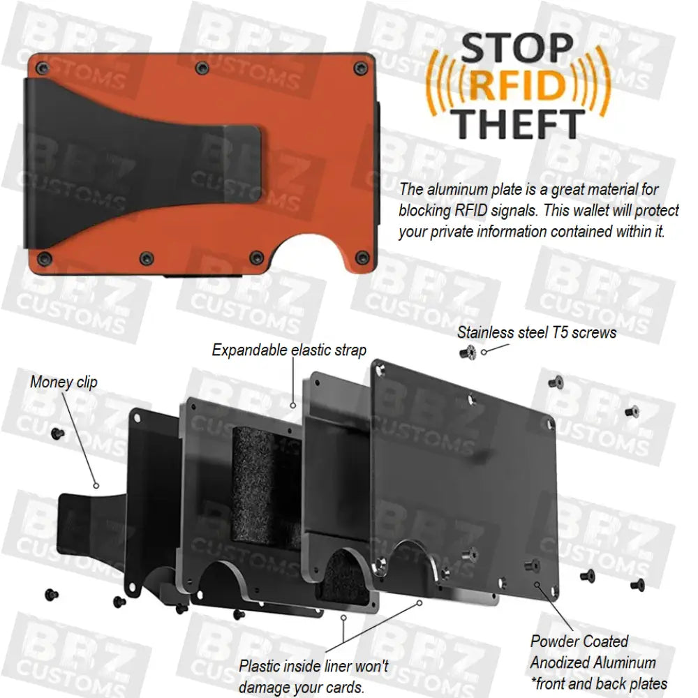 Metal Wallet With Money Clip (Steam Engine)