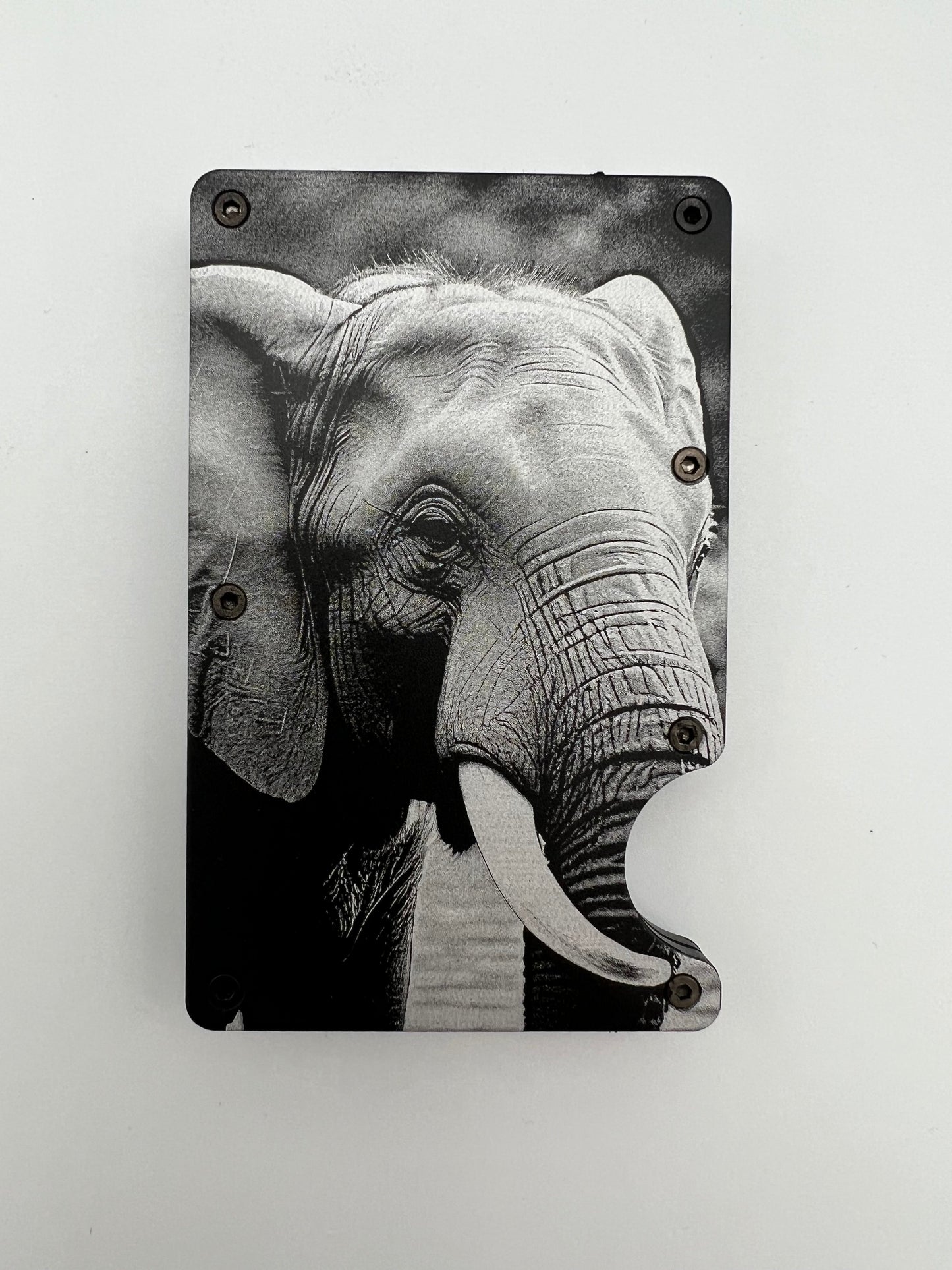 Metal Wallet With Money Clip (Elephant)