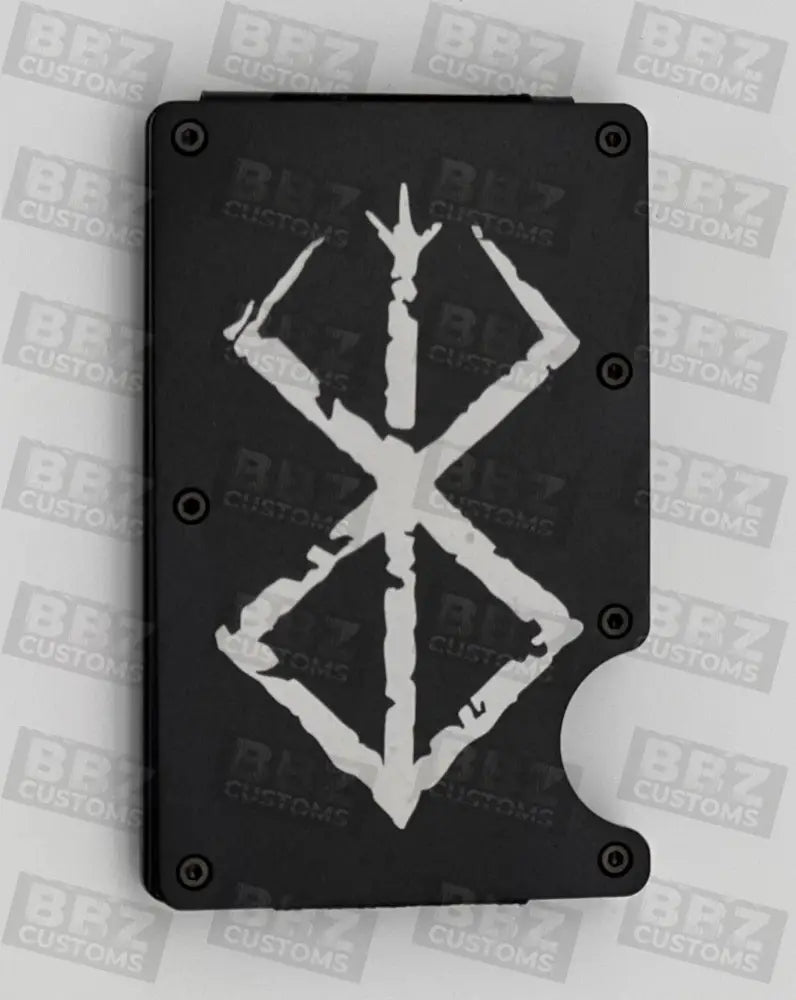 Metal Wallet With Money Clip (Berserk Blood Symbol) Black