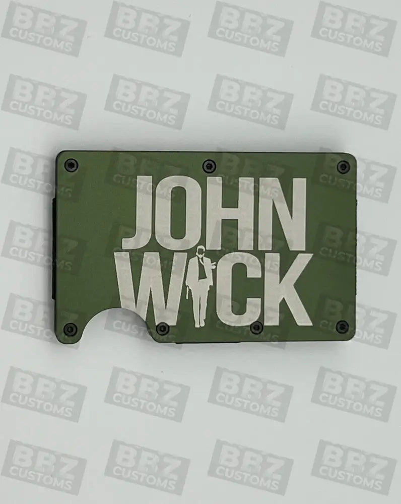 Metal Wallet With Money Clip (John Wick) Green