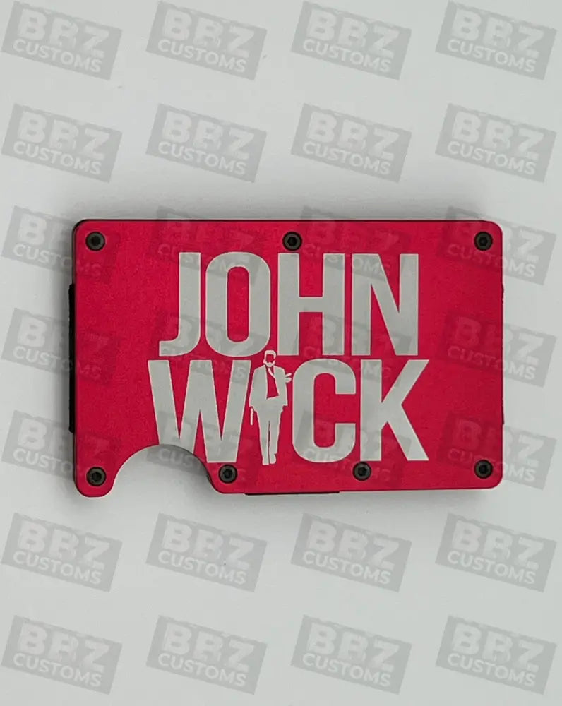 Metal Wallet With Money Clip (John Wick) Red